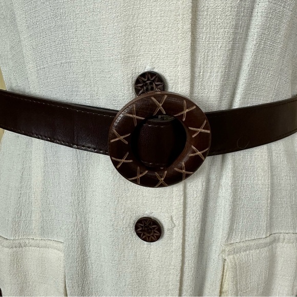 VINTAGE Sherri Martin White Button Up Dress Size 16 - Picture 4 of 12